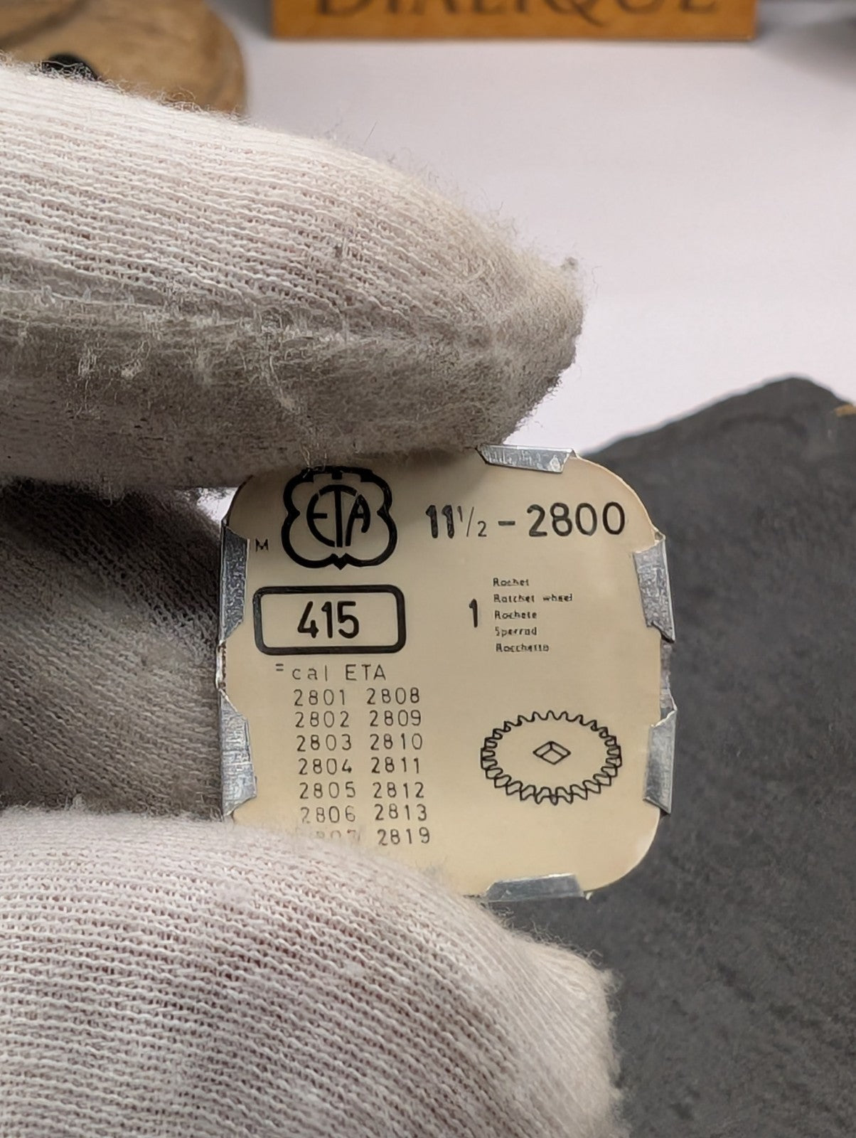 ETA 2800 Ratchet Wheel Ref. 415 – NOS Swiss Made – Sealed Blister – Watch Part