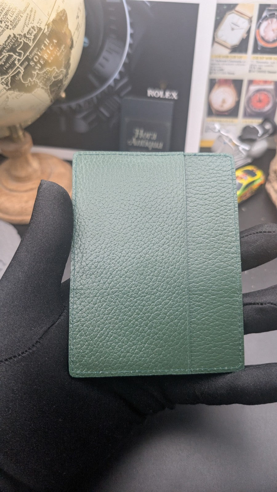 Green Leather Warranty Card Holder – ROLEX GENEVE – Genuine Accessory