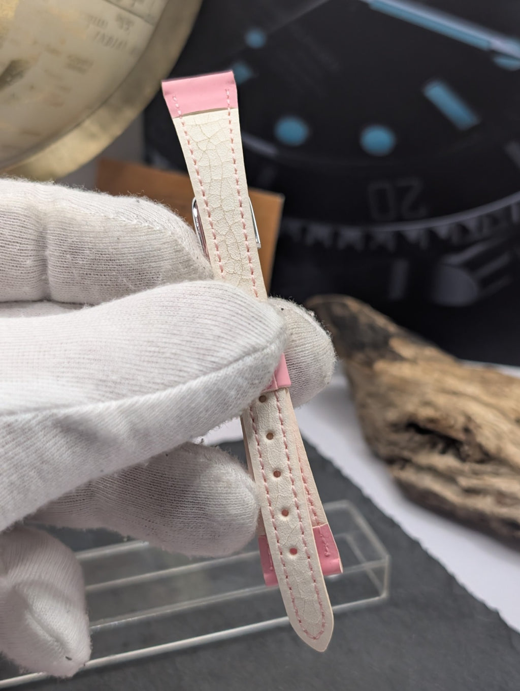 Citizen Vintage Watch Strap NOS 14mm Pink Leather Steel Buckle – Japan