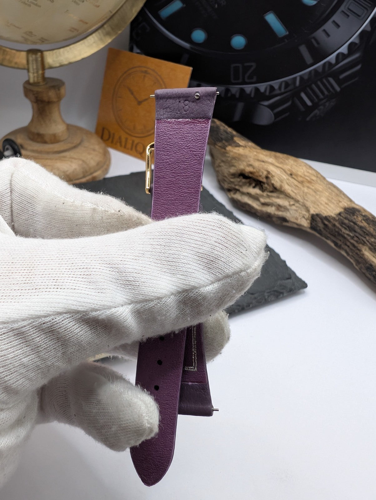 Citizen Vintage Leather Watch Strap NOS – Purple – 18mm – Japan – New Old Stock