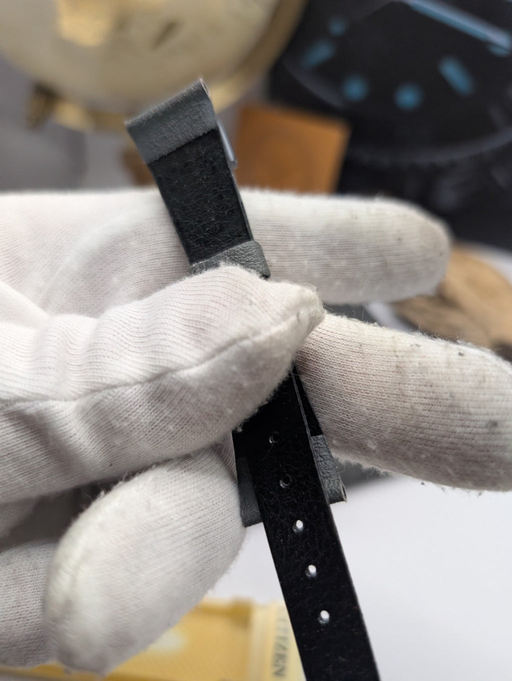 Citizen Vintage Leather Watch Strap NOS – Grey – 17mm – Japan – New Old Stock