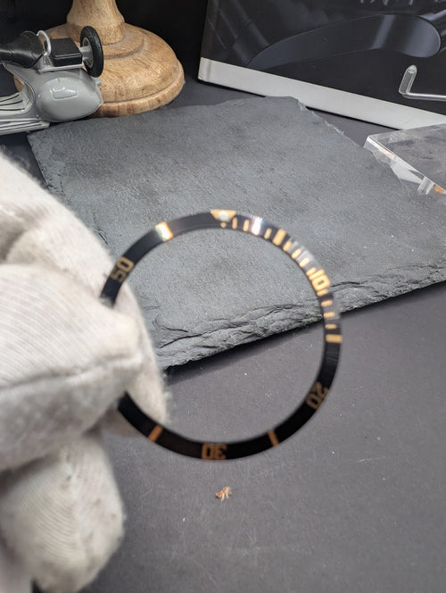 Black Aluminum Bezel Insert for Diver Style Watch – Replacement Part