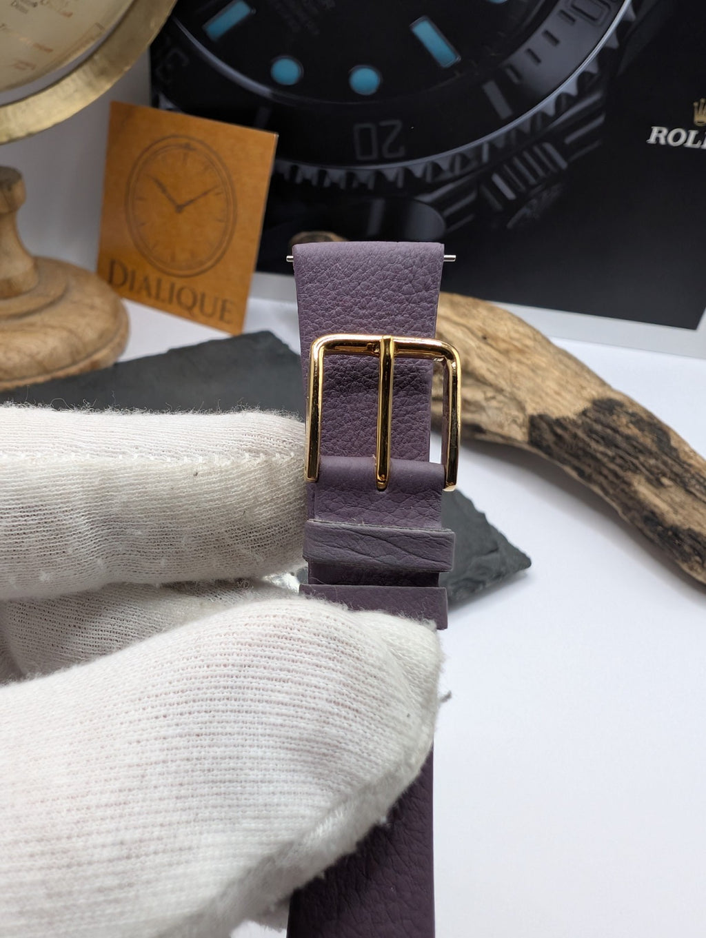 Citizen Vintage Leather Watch Strap NOS – Purple – 18mm – Japan – New Old Stock