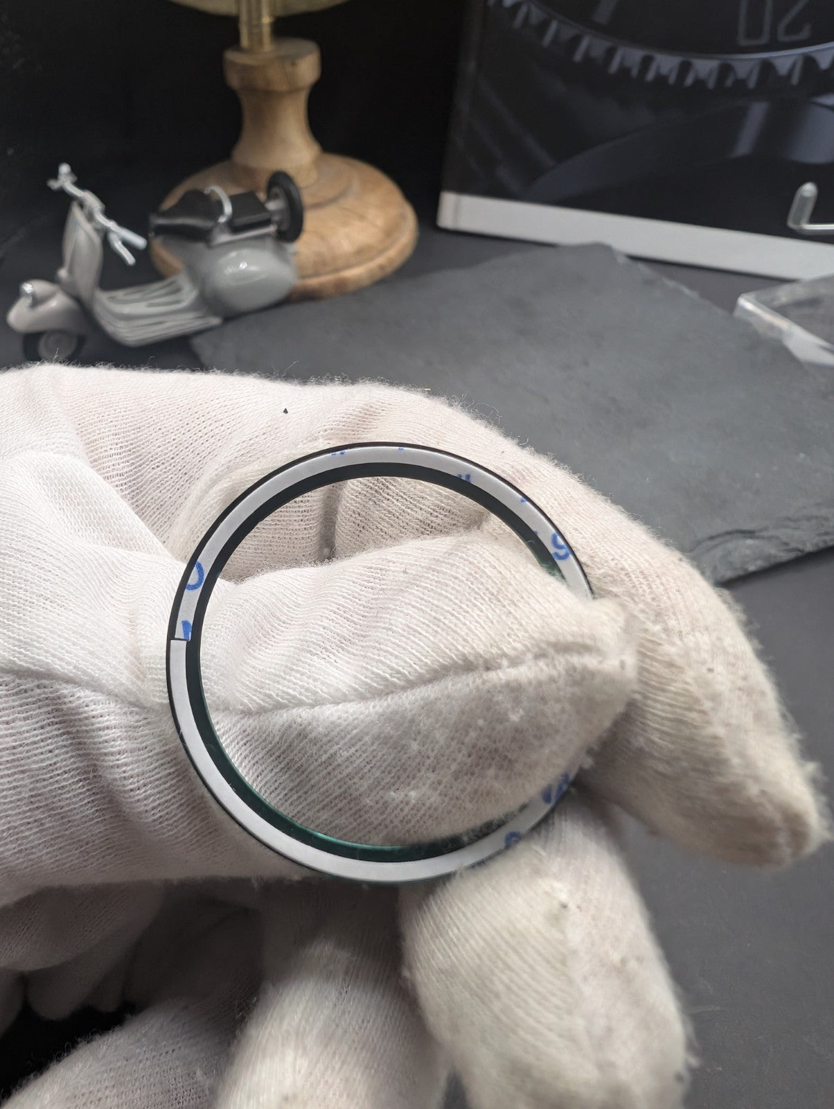 Green Aluminum 24-Hour Bezel Insert for GMT Style Watch – Replacement Part