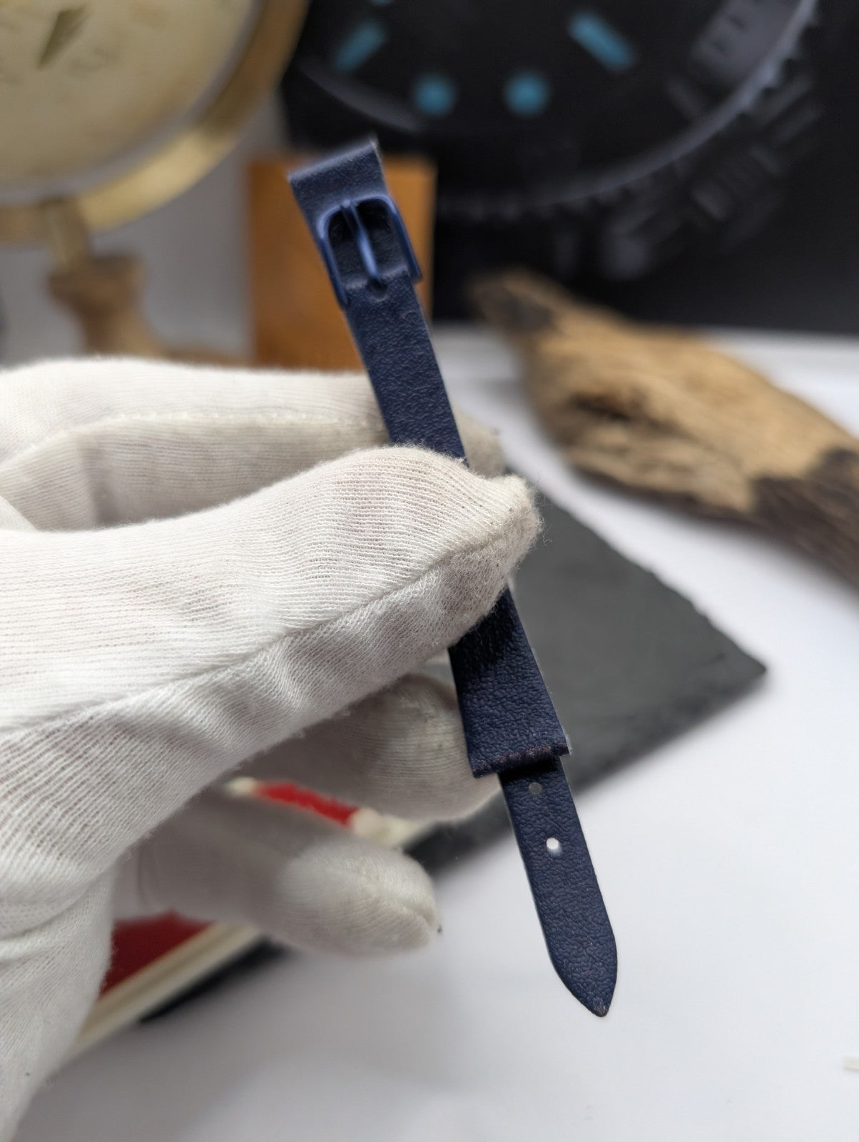 Citizen Vintage NOS Leather Watch Strap – Blue – 12mm – Original Box – Japan