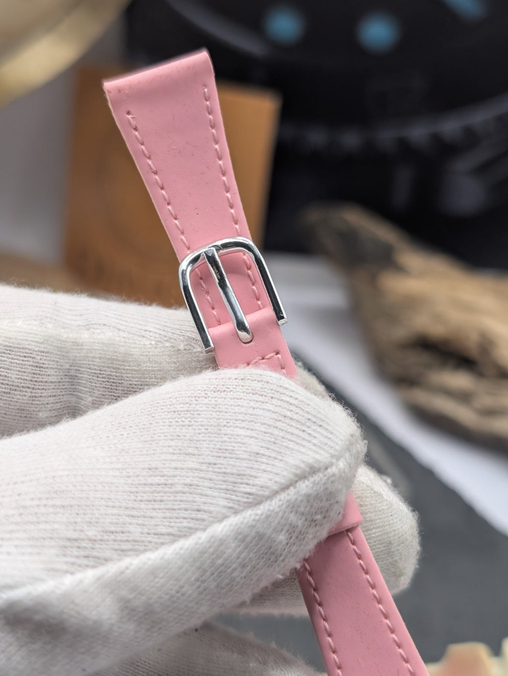 Citizen Vintage Watch Strap NOS 14mm Pink Leather Steel Buckle – Japan