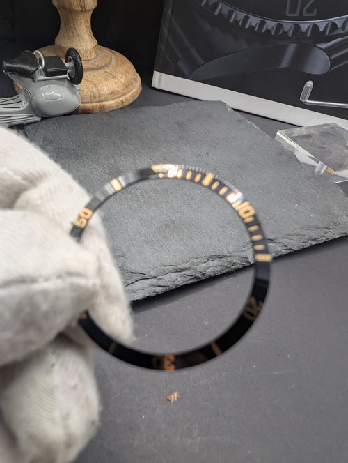 Black Aluminum Bezel Insert for Diver Style Watch – Replacement Part