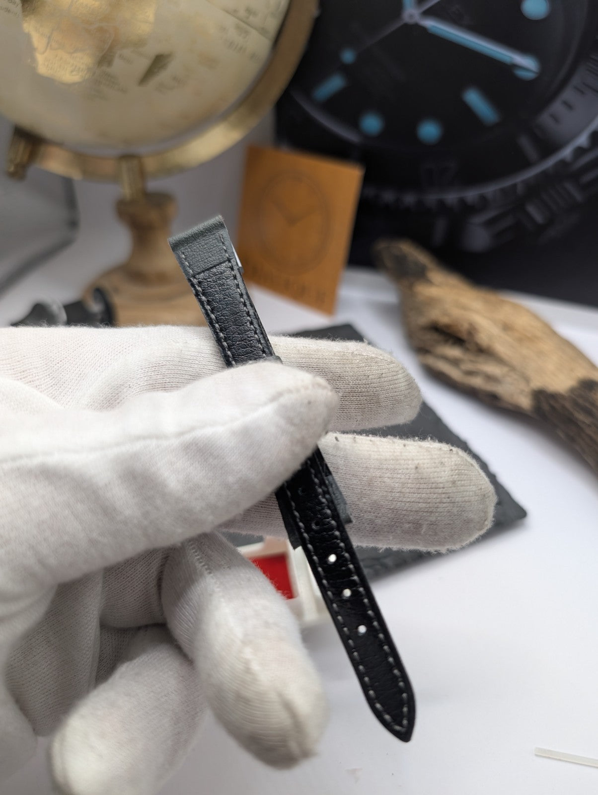 Citizen Vintage NOS Leather Watch Strap – Grey – 13mm – Original Box – Japan