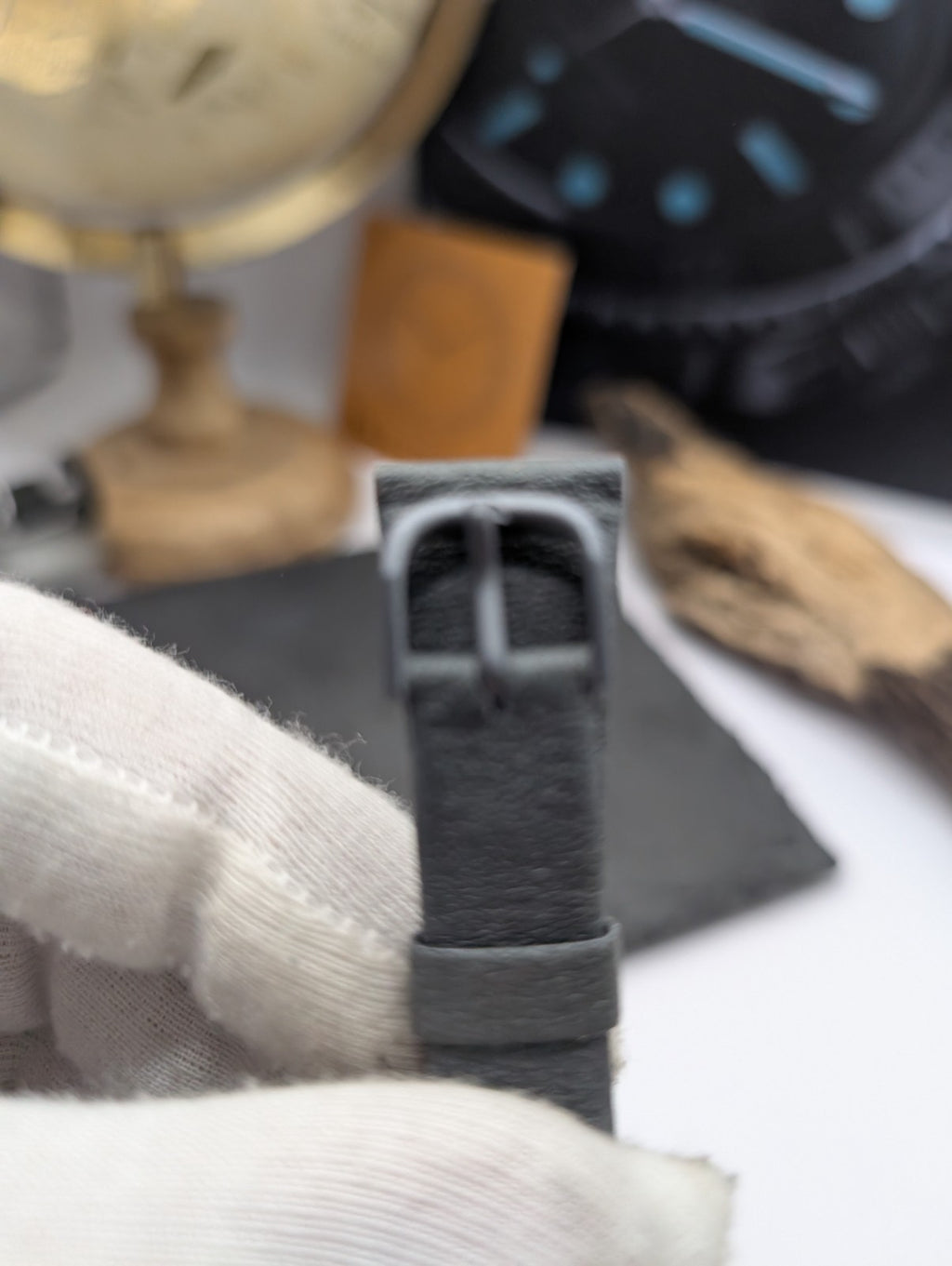 Citizen Vintage Leather Watch Strap NOS – Grey – 17mm – Japan – New Old Stock