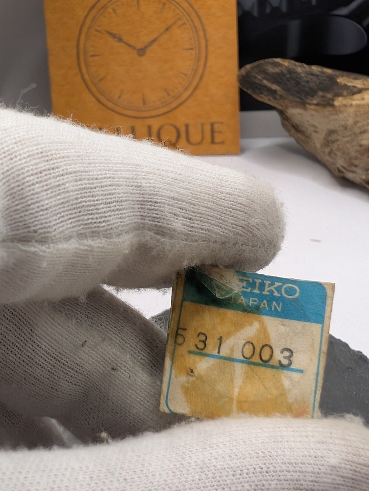 Genuine Seiko Japan Watch Part – Vintage NOS Micro Component on Original Holder