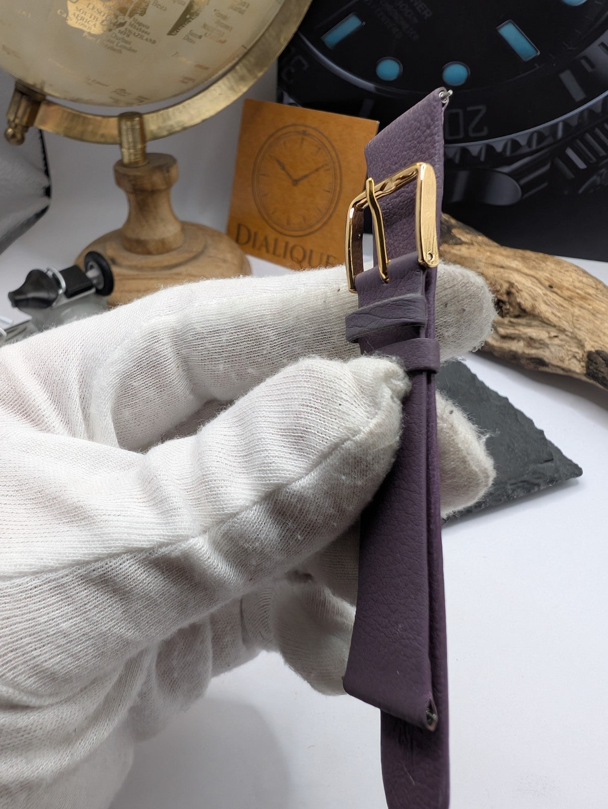 Citizen Vintage Leather Watch Strap NOS – Purple – 18mm – Japan – New Old Stock