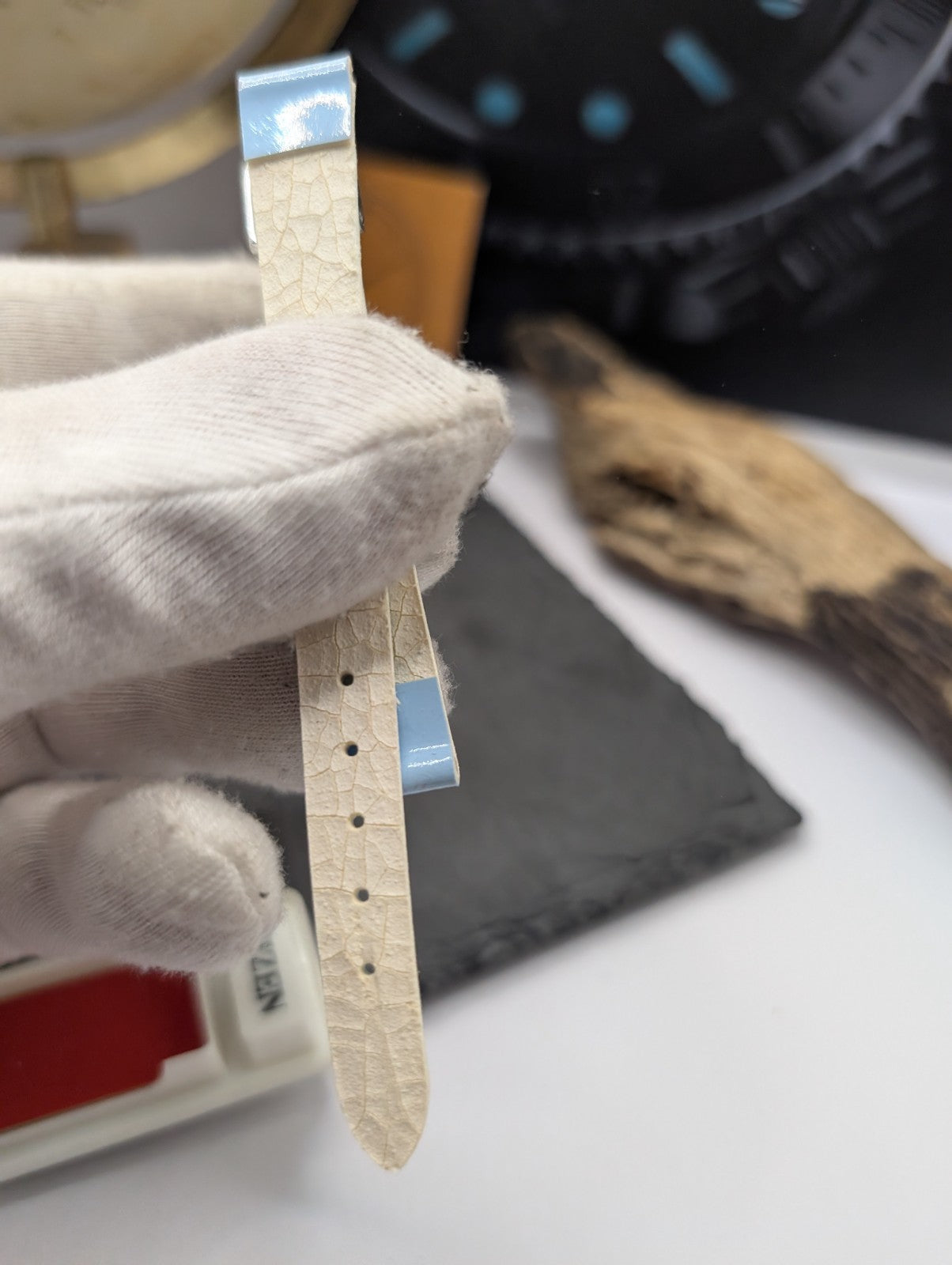 Citizen Vintage NOS Leather Watch Strap – Light Blue – 12mm – Original Box – Jap