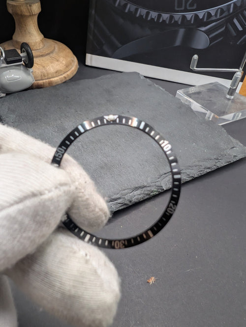 Black Aluminum Bezel Insert for Diver Style Watch – Replacement Part