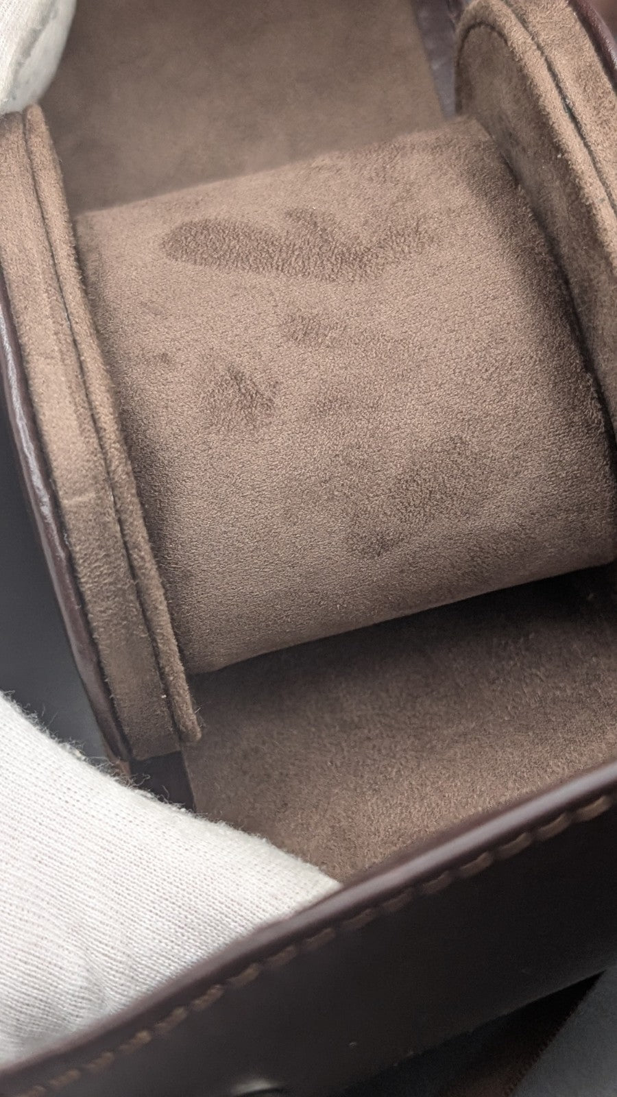 Brown Leather Watch Pouch Compatible with Patek Philippe – Travel Case