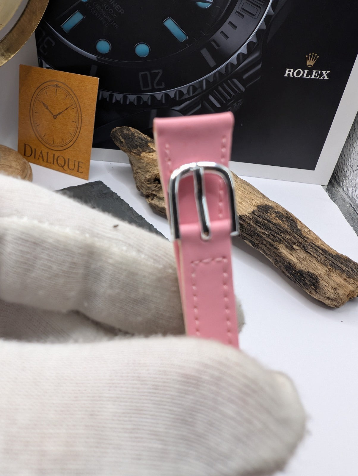 Citizen Vintage NOS Leather Watch Strap – Pink – 14mm – Original Box – Japan