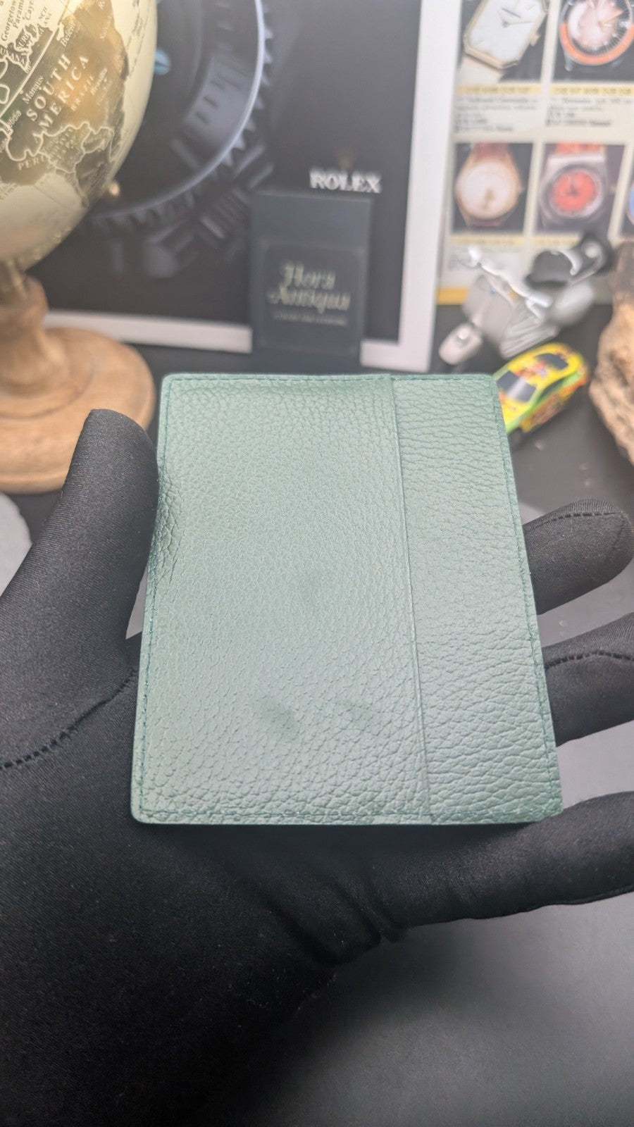 Green Leather Warranty Card Holder – ROLEX GENEVE – Genuine Accessory