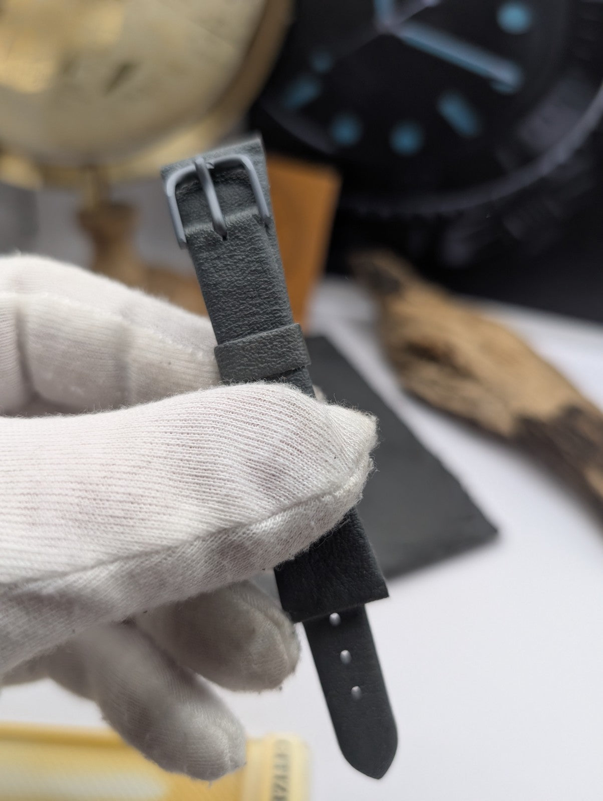 Citizen Vintage Leather Watch Strap NOS – Grey – 17mm – Japan – New Old Stock