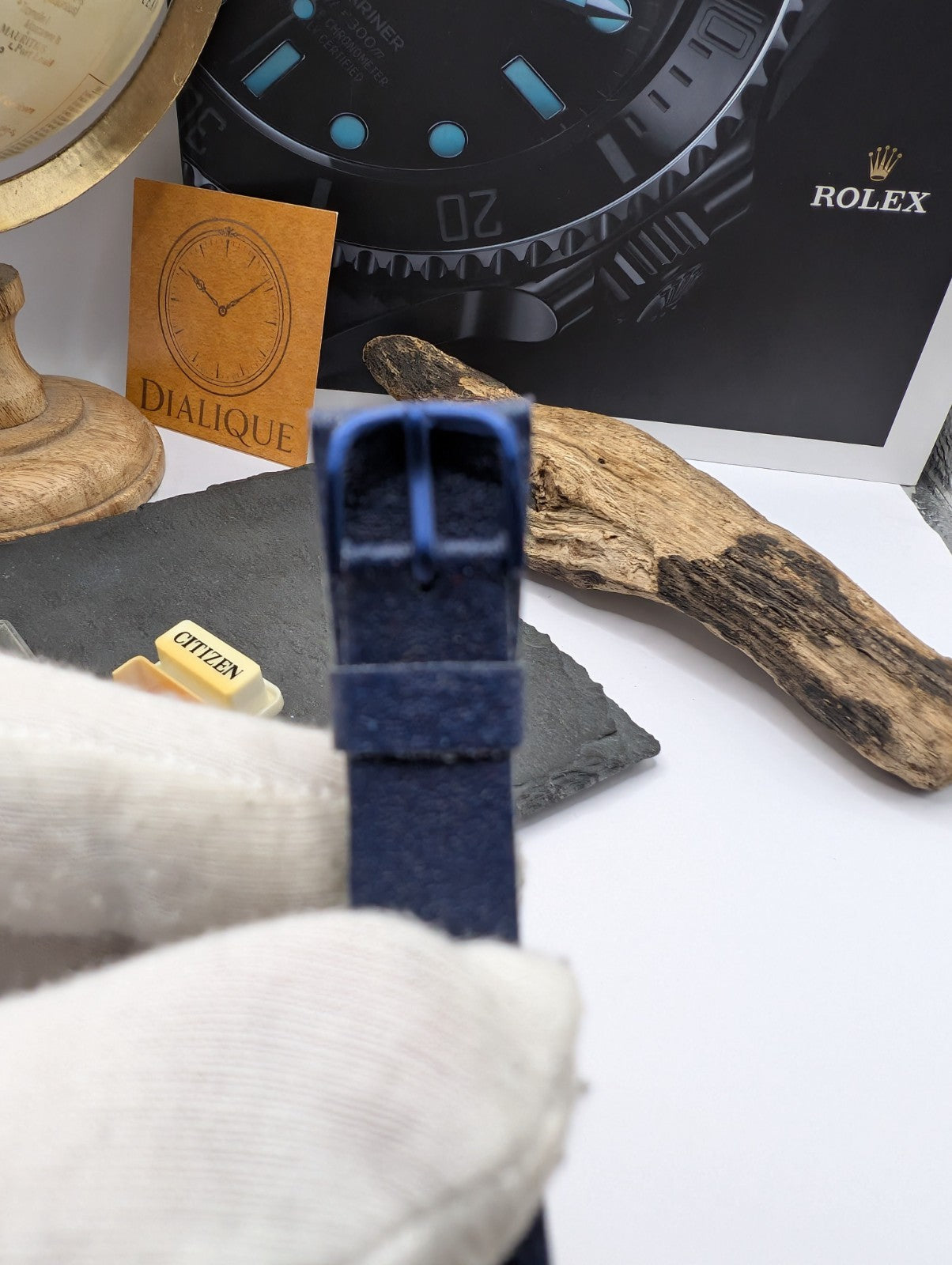 Citizen Vintage Leather Watch Strap NOS – Dark Blue – 17mm – Japan – New Old Sto