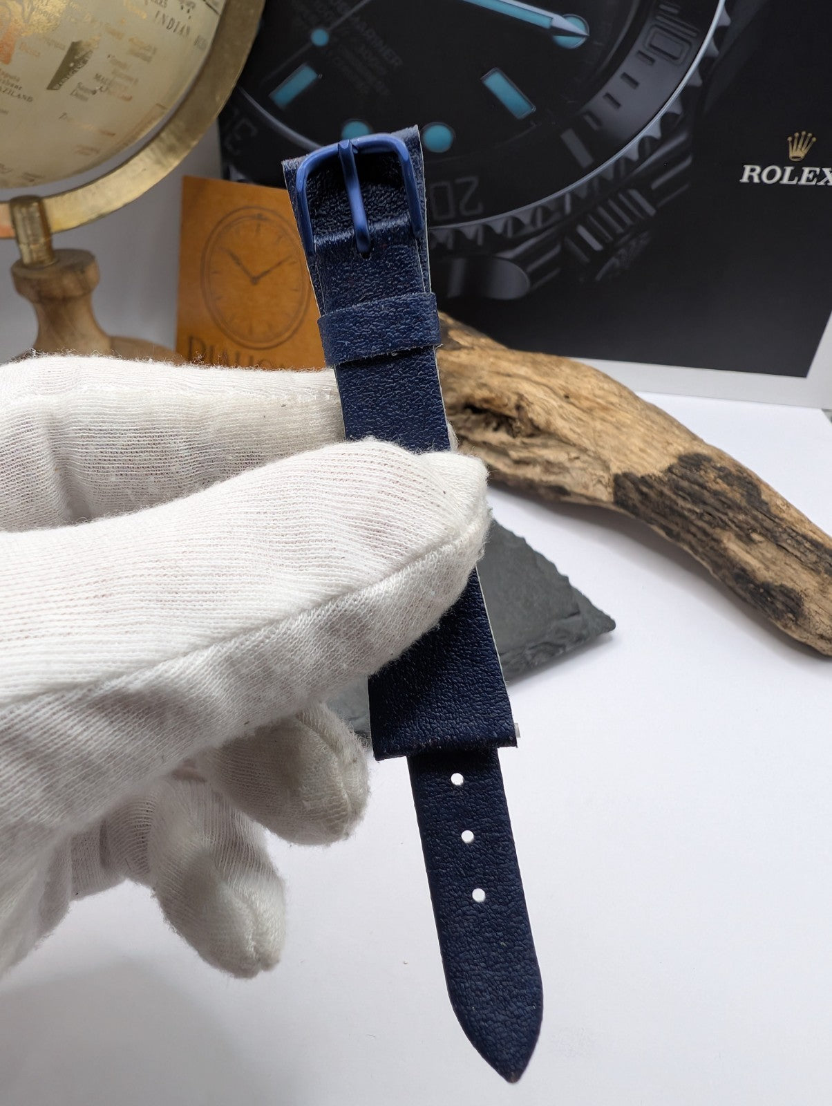 Citizen Vintage Leather Watch Strap NOS – Dark Blue – 17mm – Japan – New Old Sto