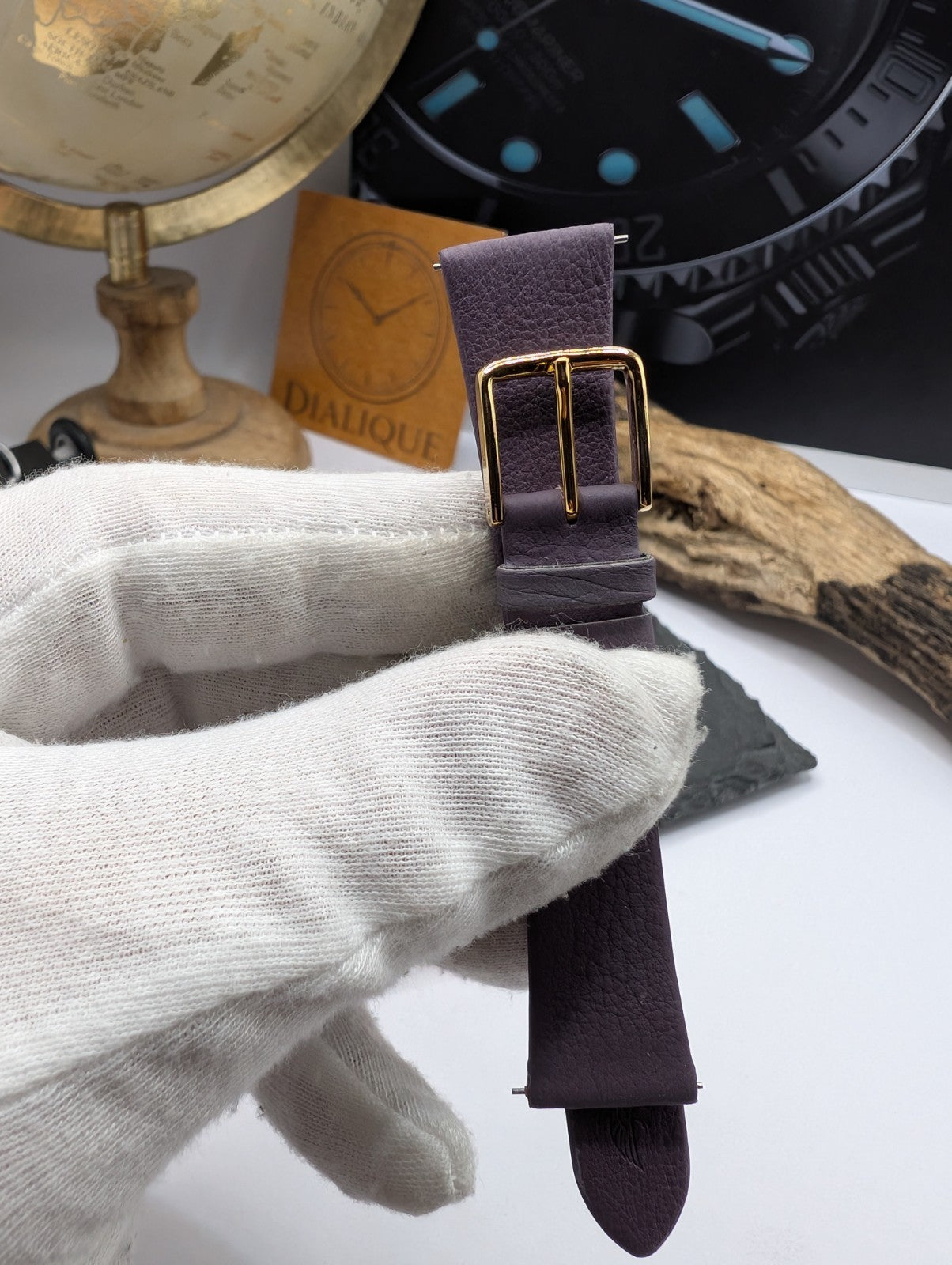 Citizen Vintage Leather Watch Strap NOS – Purple – 18mm – Japan – New Old Stock