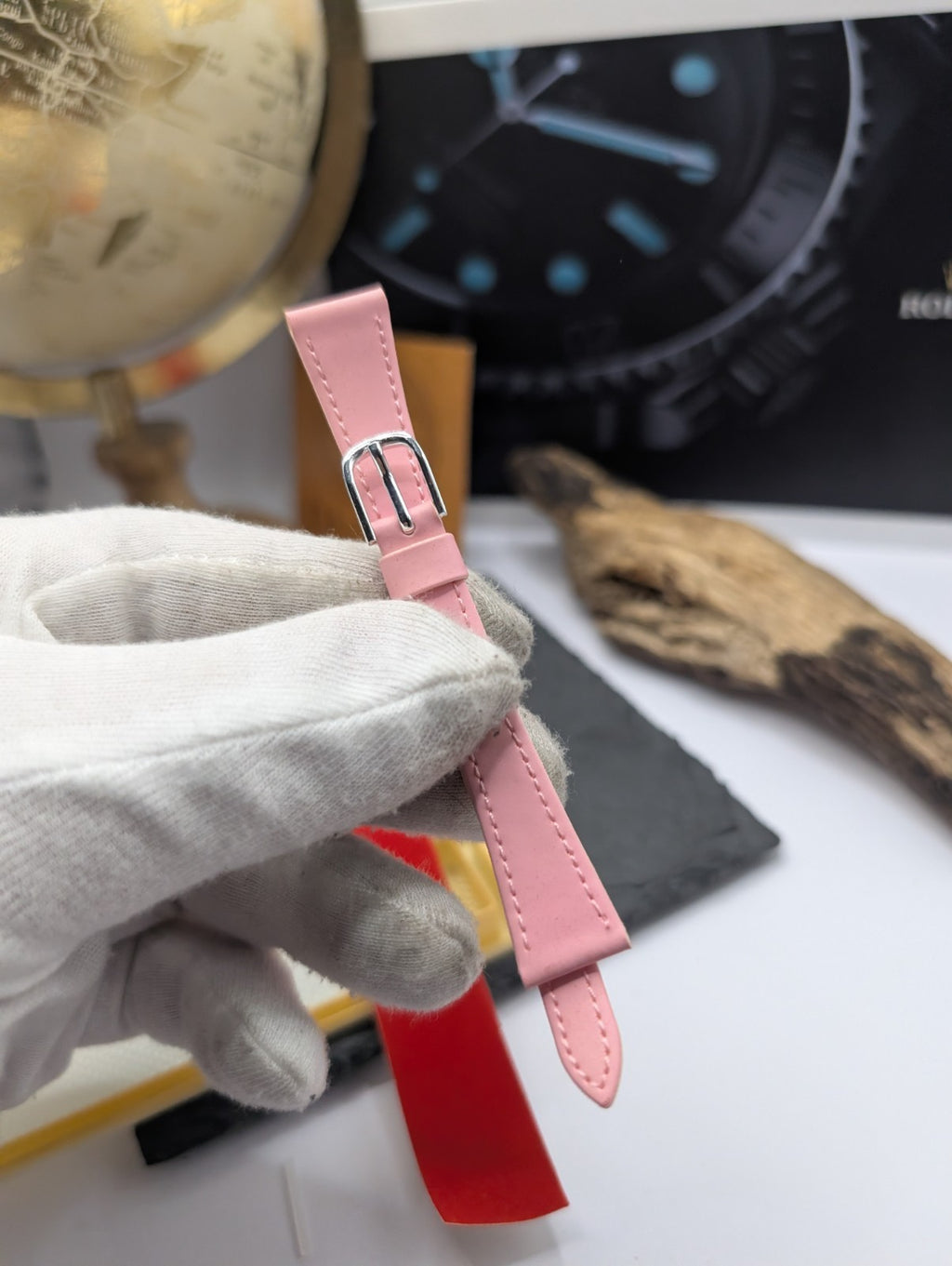 Citizen Vintage Watch Strap Pink Leather – New Old Stock – 14mm – Japan