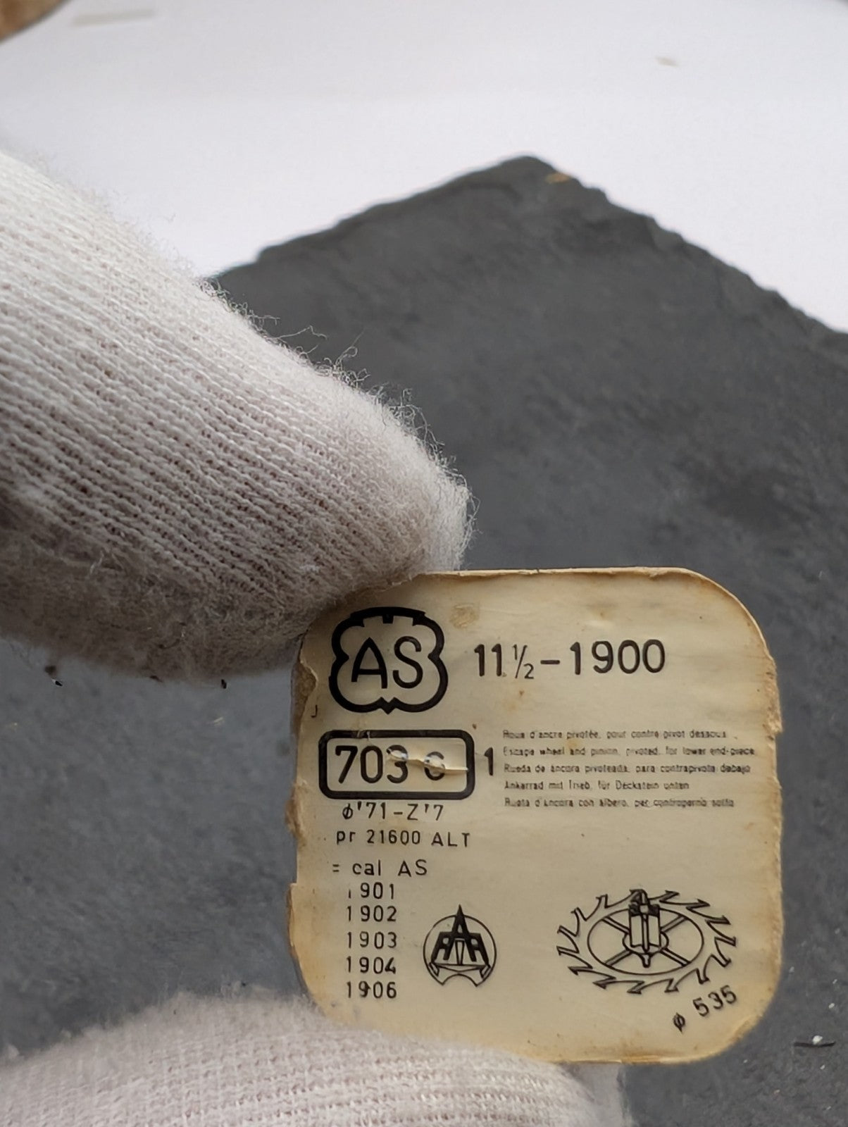 A. Schild AS 703C Mainspring – For AS 1900 Series – Original NOS Swiss