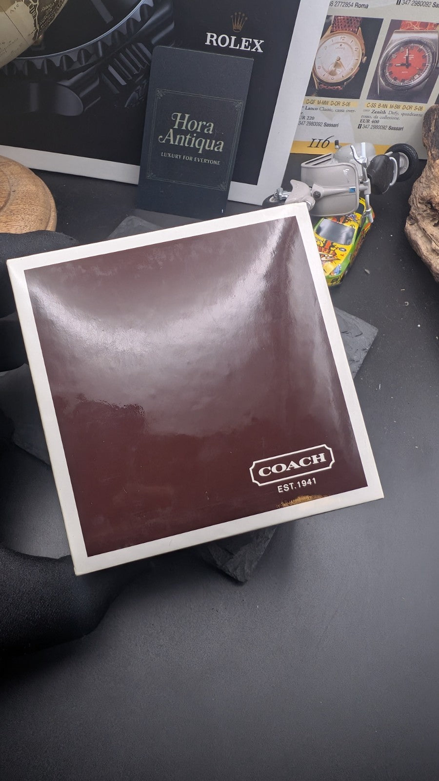 COACH Original Watch Box Case – Brown & Ivory – EST. 1941 – Genuine