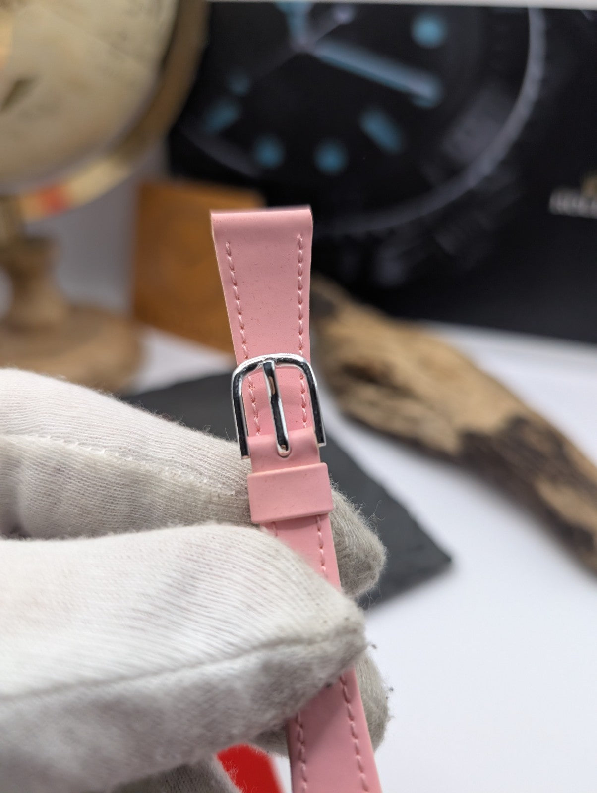 Citizen Vintage Watch Strap Pink Leather – New Old Stock – 14mm – Japan
