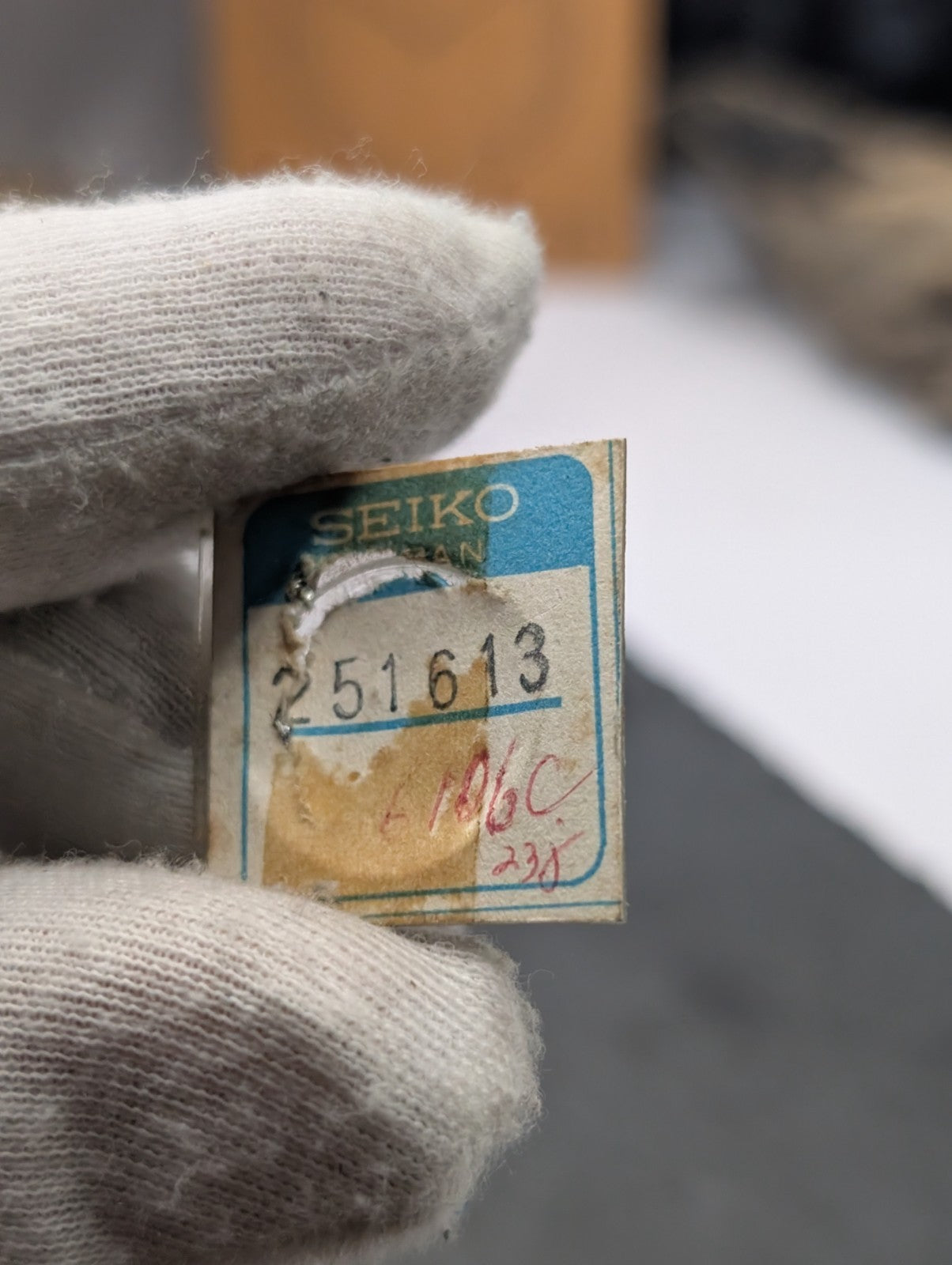 Genuine Seiko NOS Crown with Square Plate – Japan – Vintage Watch Part