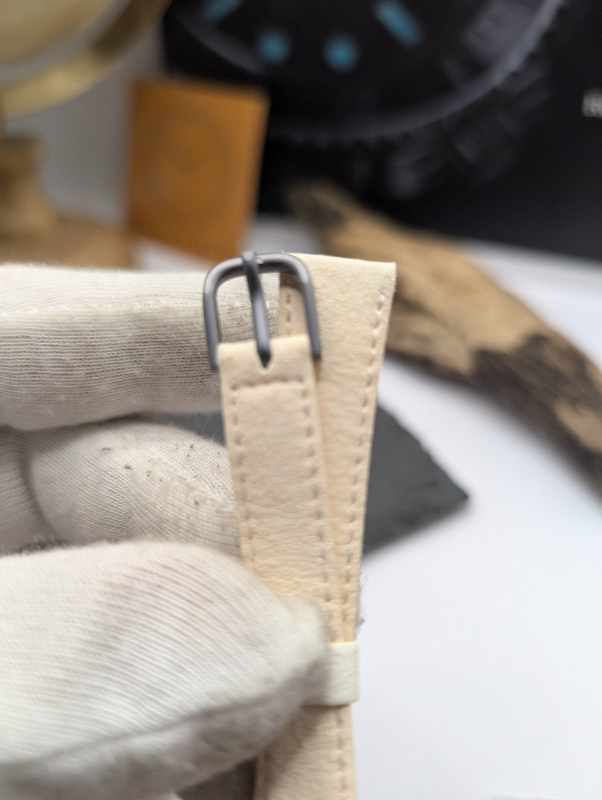 Citizen Vintage NOS Leather Watch Strap – Cream – 13mm – Original Box – Japan