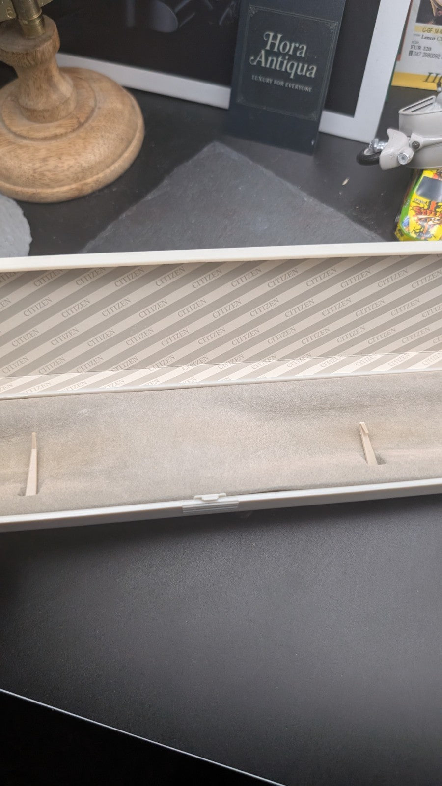 CITIZEN Original Watch Box Case – White Long Box – Vintage / Classic Presentatio