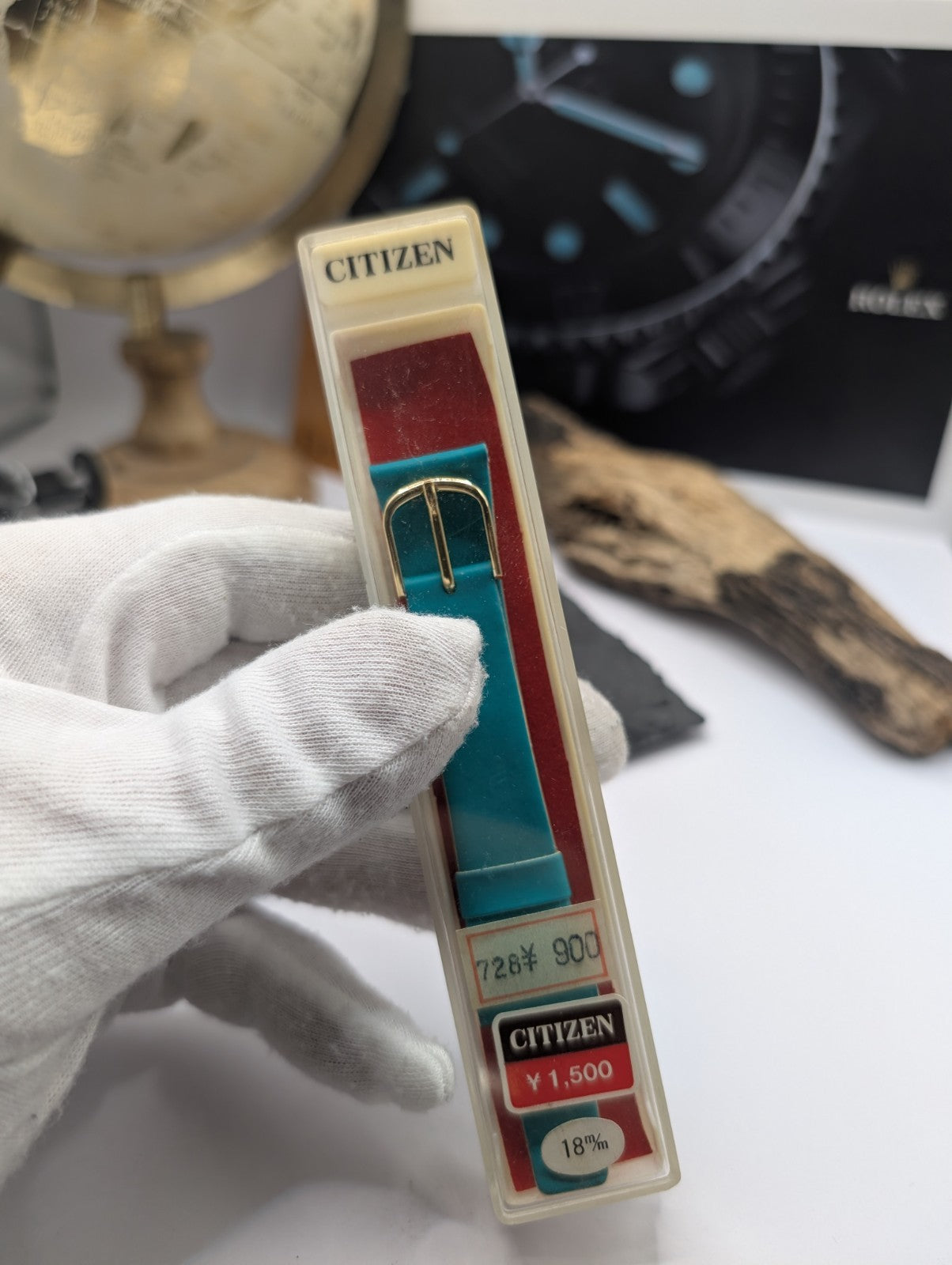 Citizen Vintage Watch Strap Teal / Turquoise – New Old Stock – 18mm – Japan