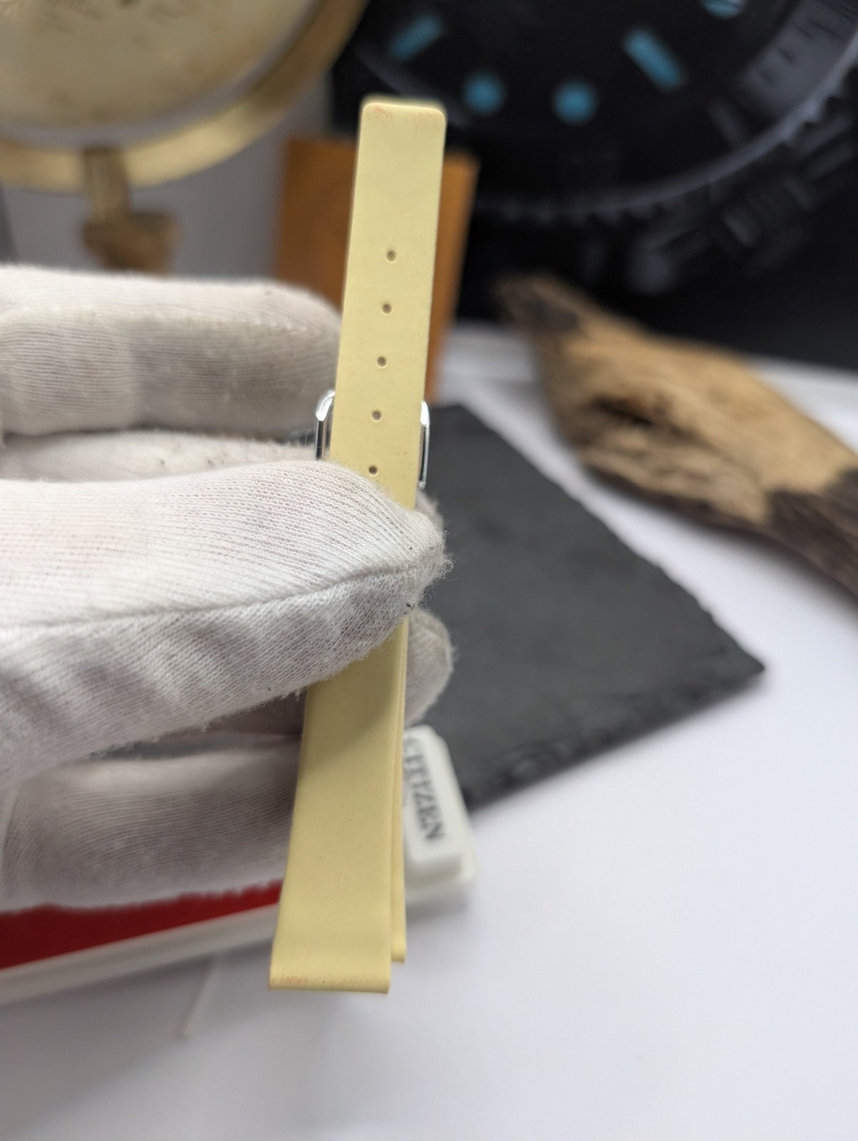 Citizen Vintage Watch Strap Cream / Ivory – New Old Stock – 15mm – Japan