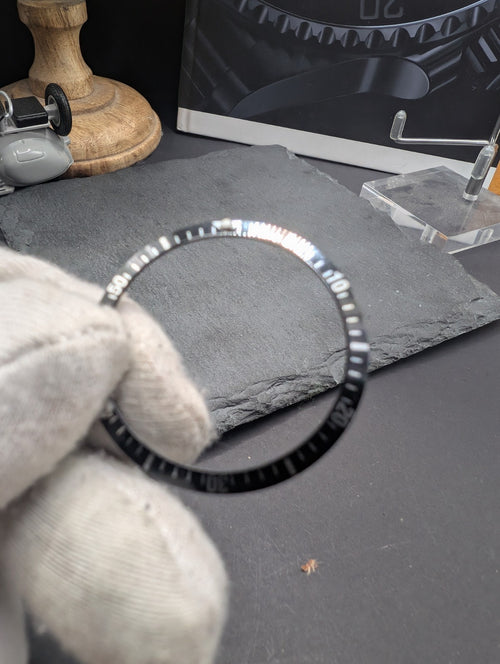 Black Aluminum Bezel Insert for Diver Style Watch – Replacement Part