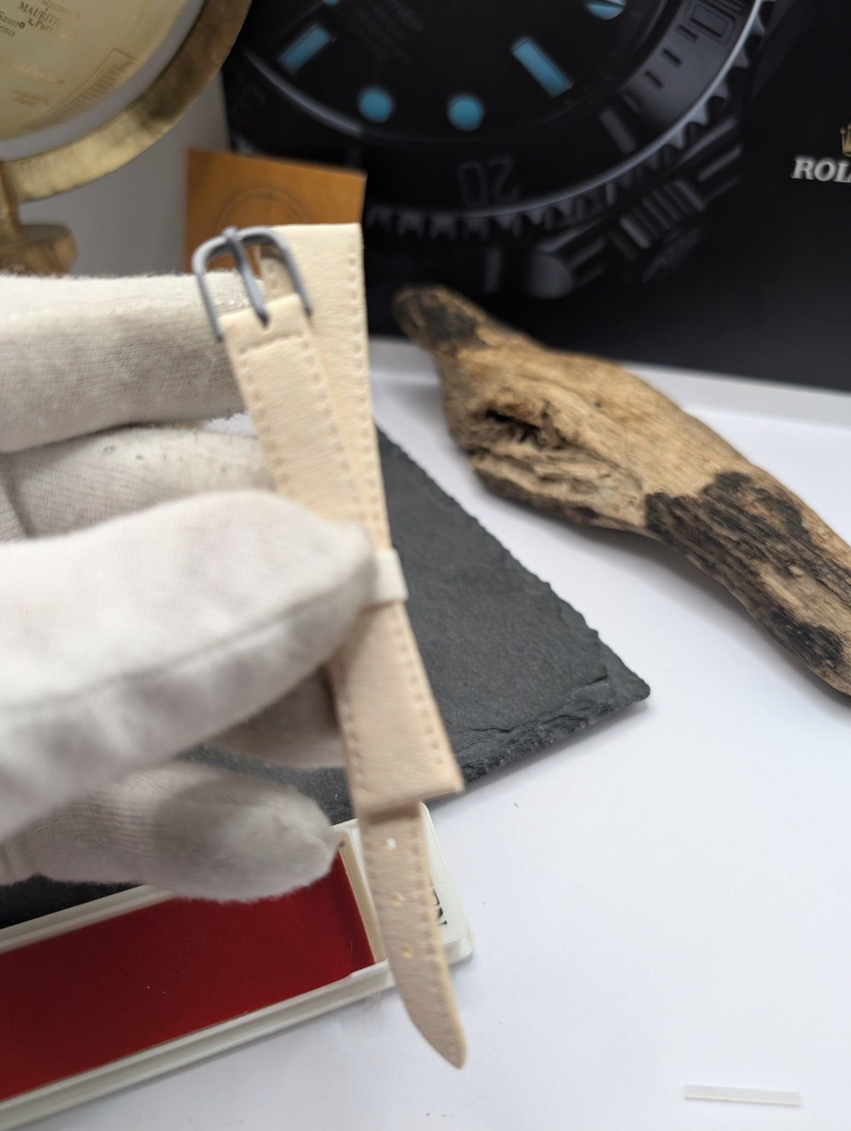 Citizen Vintage NOS Leather Watch Strap – Cream – 13mm – Original Box – Japan