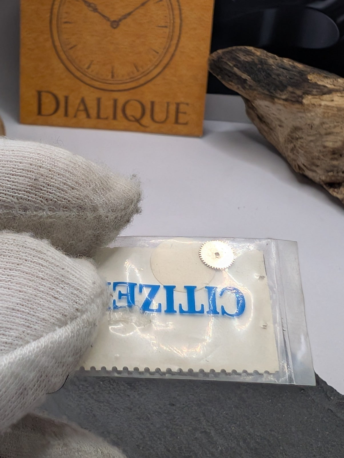 Genuine Citizen Watch Part in Original Pouch – Vintage Japan NOS Gear Wheel