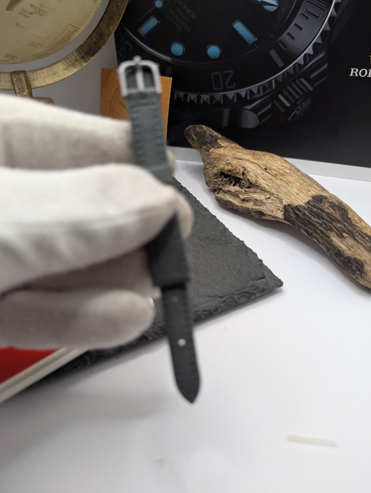 Citizen Vintage NOS Leather Watch Strap – Grey – 13mm – Original Box – Japan