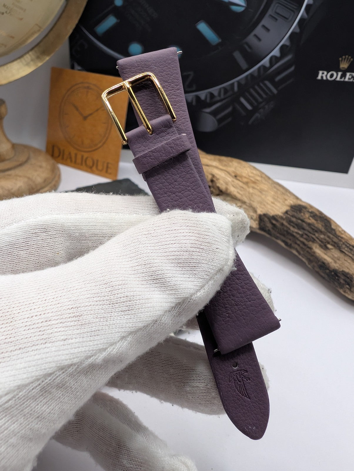 Citizen Vintage Watch Strap Dark Purple Leather – New Old Stock – 18mm – Japan